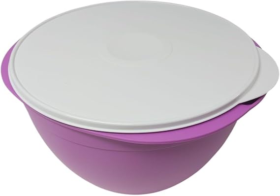 Tupperware Maximilian Mixing Bowl with Lid Salad Bar Yeast Dough Peng Purple 10 Litres