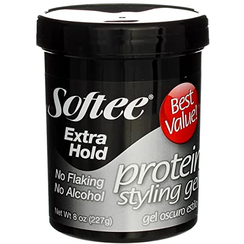 Lot of 4 Softee Extra Hold Protein Styling Gel, 8 oz.
