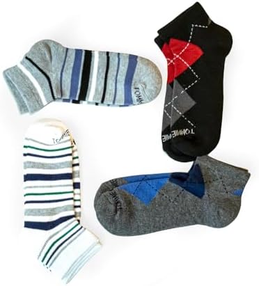 Tommie Copper Womens Ankle Compression Socks | All-Day Comfort, Breathable & Easy-On l Assorted Patterns l Size 4-6.5 4 Pack