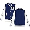 ACEFAST INC Men's Varsity Baseball Jacket Letterman Bomber Jacket Fashion Casual Streetwear Letter Print Jacket