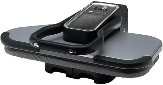 SINGER® Intelligent 2.0 Steam Press (1600W) – New Launch | Professional 26" Non-Stick Pressing Surface with Guided Digital Controls, 2 Steam Modes, Auto Shut-Off & 1000ml Tank – Silver/Black