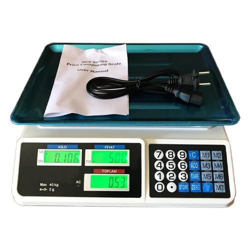 Dual Screen 40 kg 2 gr Rechargeable Electronic Precision Scale