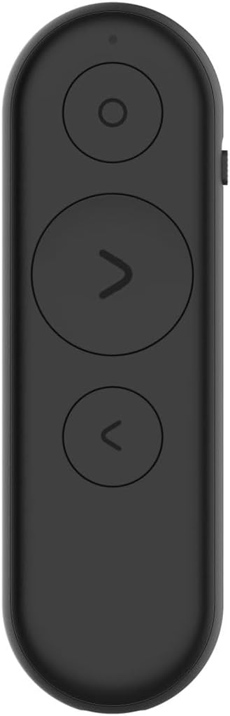 Lenovo Portable Rechargeable Presentation Remote Bluetooth 5.3 Wireless Clicker with Digital Pointer, USBC Charging, UltraLightweight, for Windows 10 or Later & macOS 12 or Later, Black