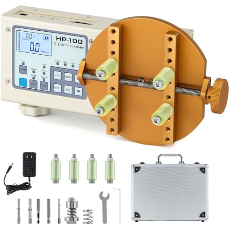 Huanyu Digital Torque Meter Digital Bottle Cap Torque Tester Screw Driver Wrench Measure Tester for Bottle Caps Electric Screwdrivers Pneumatic Screwdrivers HP100  Test Plate