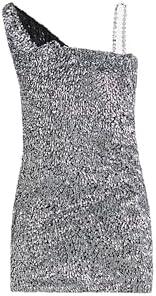 Crystal Strap Sequin Mini Dress