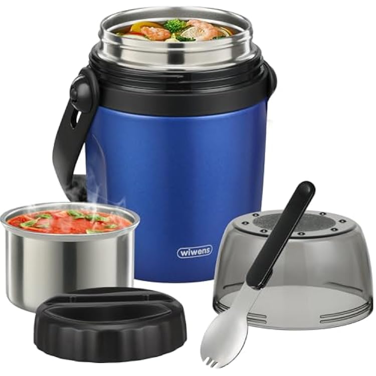 32oz Lunch Containers for Adults Kids Soup Thermo for Hot Food Jar Stainless Steel Insulated Vacuum Leak Proof Wide Mouth Thermal Bento Box with Spoon and Tritan Lid