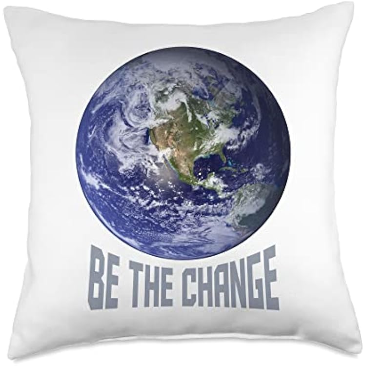 Inspirational Be The Change Throw Pillow