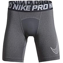 Nike Boys Pro Cool Printed Compression Shorts Small, Carbon Heather858226-065