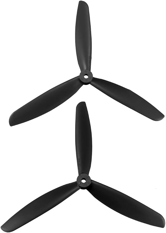 uxcell RC Propellers 3 Prop CW CCW with Adapter Ring 9045 9x4.5 Inch Multi-Rotor for RC Aircraft, Nylon Black 1 Pair