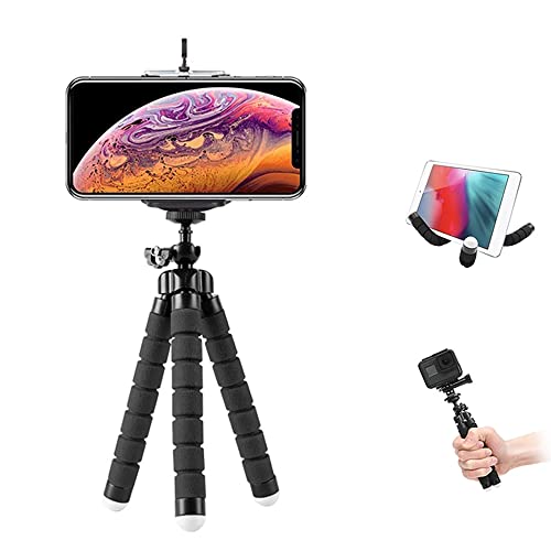 Flex Mobile Phone Tripod Stand, Portable and Adjustable Camera Stand with Mobile Phone Clip, Flexible Mobile Phone Tripod Compatible with Mobile PhoneGoProCamera Blue