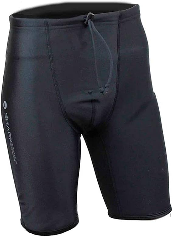 Men's Robust High-Waisted Chillproof Wetsuit Short Pants for Scuba Diving and Water Sports, Black