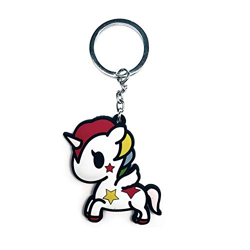 Tokidoki 3413 Rubber Character Key Chain-Stellina, White