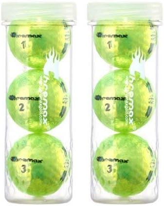 Chromax M5 Metallic High Visibility Green Neon Golf Balls, 2-Tubes of 3, NEW