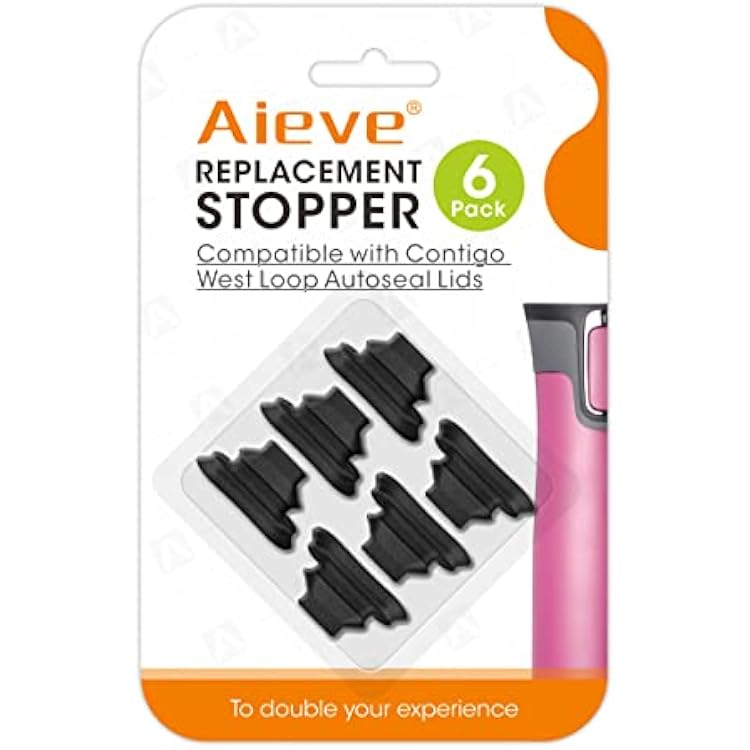 Aieve Replacement Stopper Compatible for Contigo West Loop Autoseal Travel Coffee Mug, Rubber Lid Stopper for Contigo West Loop Coffee Mug6 Pack
