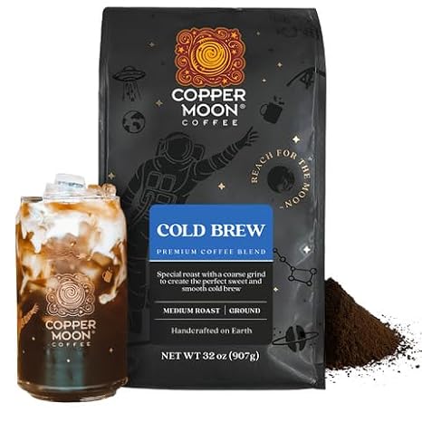 Copper Moon Ground Coffee, Medium Roast, Cold Brew Special Blend, 32 oz