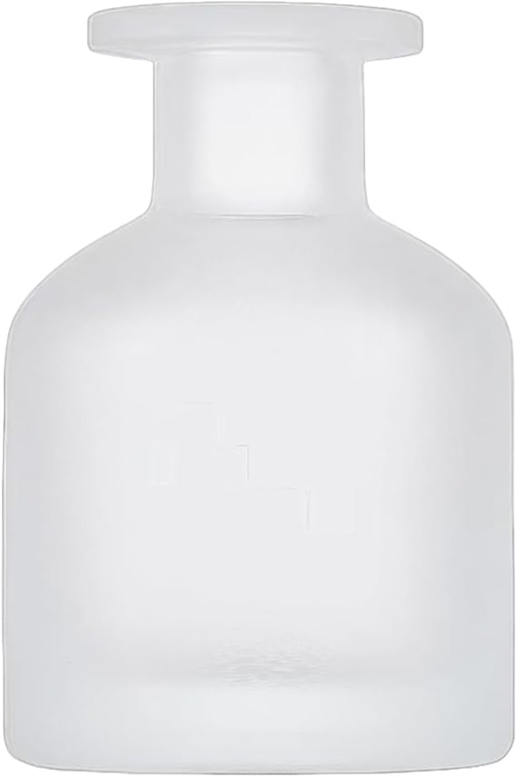 5oz Empty Frosted Clear Glass Diffuser Bottle Refillable Jar (Matte Clear)
