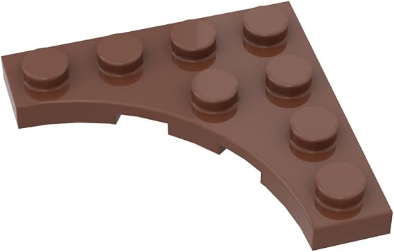 Gobricks 35044 Circular Plate 4x4 1/4 Circular Inner Arc Wedge Plate, 10pcs