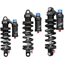 MEROCA Adjustable Air Spring Coil Over Shock Absorber for Mountain Bikes, 190-265mm, 550LBS Spring, Rebound, Compression, Preload, and Air Pressure (200-300 PSI) Fits MTB/Downhill/eBikes