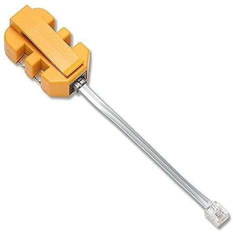 Fluke Networks 10210100 4-Wire In-Line Modular Adapter, yellow