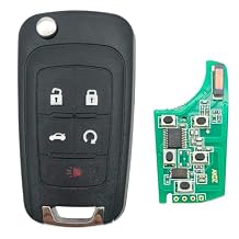 Horande Flip Folding Replacement Key Fob fit for Chevy Cruze Malibu Camaro Equinox Sonic Impala GMC Terrain Buick Regal Lacrosse Keyless Entry Fob Key OHT01060512