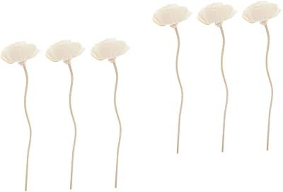 DECHOUS 6pcs Flower Aromatherapy Diffuser Sticks Natural Rattan Sticks for Diffusers Home Decor Fragrance Accessories for Unique Artistic Atmosphere