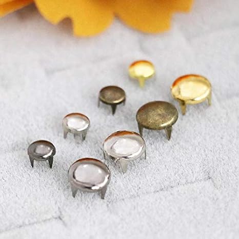 GoldStar Tool Prong Rivets Dome Shaped Rivets for Fabric | Leathercraft Supplies (Bronze, 6MM (Set of 1000))