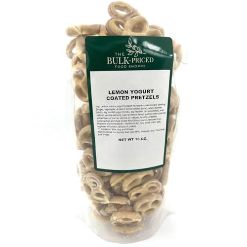 Lemon Yogurt Pretzels, Bulk 1 lb. Resealable Zip Lock Stand Up Bag