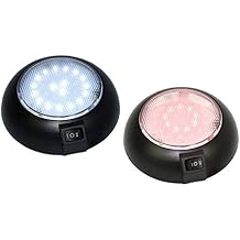 LED Dome Light - 4.5" High Power White & Red LED Downlight - 12 Volt - Fixed Mount - for Home, Auto, Truck, RV, Boat and Aircraft