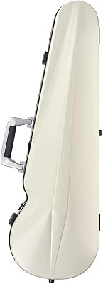 Bam Supreme Ice Hightech Polycarbonate Contoured Violin Case - WhiteBlack