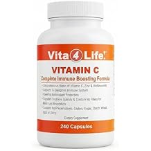 Vita4Life! Vitamin C 1000mg with Zinc & Bioflavonoids - 240 Capsules - High Potency Immune Support, Antioxidant Protection - Non-GMO, Gluten Free - GMP Certified