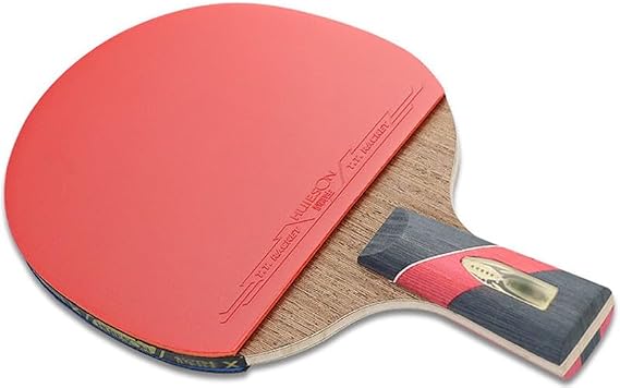 Table Tennis Bat, Performance Ping Pong Bat, Ping Pong Paddle, Professional Table Tennis Racket with Carrying Case, 5 Wood + 2 Carbon Blade(Color:B)