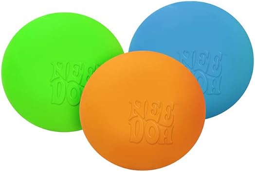 Schylling NeeDoh Teenie - Sensory Fidget Toy - 3 Mini Groovy Globs in Assorted Colors - Ages 3 to Adult Pack of 1