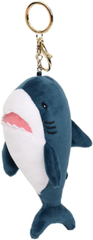 Shark Keychain Stuffed Animal Cute Toy Sea Animal Valentine's Day Children's Day Birthday Christmas Present 5.9 inches 15 cm, Blue