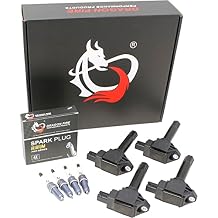 DRAGON FIRE PERFORMANCE Power Pack Ignition Coils & Iridium Spark Plugs Compatible With 15-23 Subaru WRX Outback BRZ Legacy Forester 2.0L 2.5L Replace UF747 22433AA70A 22433AA70B Oem Fit Kit-1561