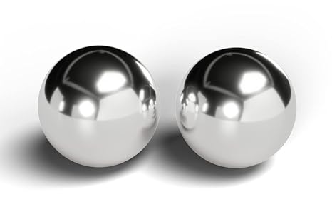 QINGZHENG-(2Pcs) 1-1/2 Inch Chrome Steel Ball Chinese Health Ball Baoding Balls Hand Exercise Stress Balls Exercise Healthy Handballs Precision Balls