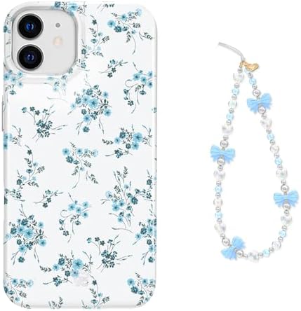 VELVET CAVIAR Phone Charm  iPhone 1212 Pro Case Bundle - French Blue Floral