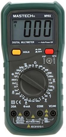 MY61 DMM Digital Multimeter AC/DC Ammeter Voltmeter Ohmmeter w/Capacitance & hFE Test