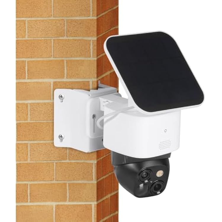 Wall Mount Bracket for Eufy Security SoloCam S340E30E42, Rust-Proof Metal Corner Mount for Eufy S340 Solar Security Camera with Coverage of 270 on Both Sides of The House
