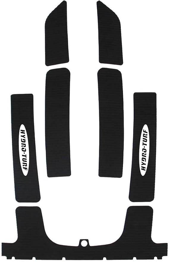 Hydro-Turf Traction Mat Kit Compatible with Kawasaki 750 SS, Super Sport XI, XiR, Xi Sport 1992-1999 (Black Cut Groove)