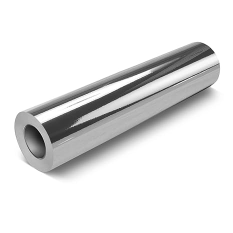 VViViD Chrome Silver Gloss DECO65 Permanent Adhesive Craft Vinyl for Cricut, Silhouette & Cameo (12" x 20ft)