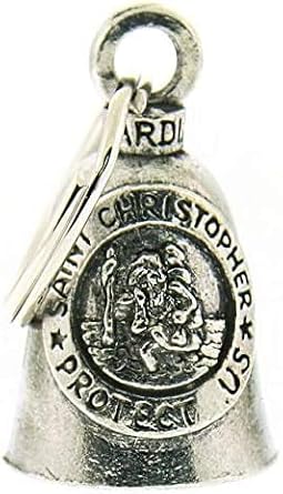 Guardian Bell ST. Christopher Complete Motorcycle KIT W/Hanger & Wristband