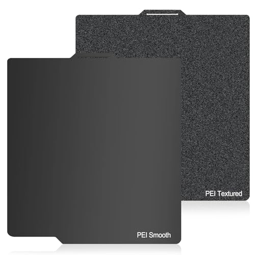 257x257mm Black PEI Double Sided Build Plate for Bambu Lab P2SA1X1CX1X1EP1PP1S, Smooth PEITextured PEI Spring Steel Plate Flexible Plate for Bambu Labs 3D Printer