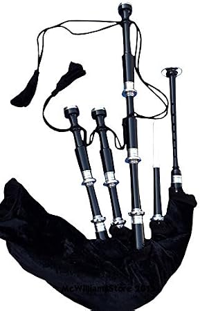 McWilliams Bagpipes Premium Quality and Durable Bagpipe for Men and Women Scottish Great Highland Bagpipes for Beginners Adult Black
