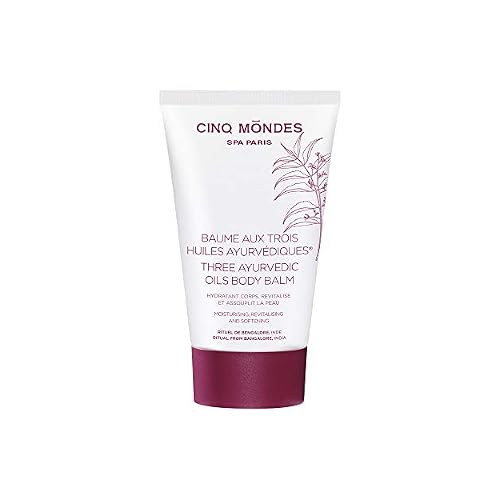 Cinq Mondes Three Ayurvedic Oils Body Balm 5.0 Fl.Oz.- Creamy, Light-Weight Vanilla Lotion For Supple And Silky Skin. Sesame Oil, Neem Oil And Boswellia Oil