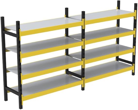4 Katlı Duble Midi Rack - Ekonomik Depo,Arşiv, Kiler Rafı