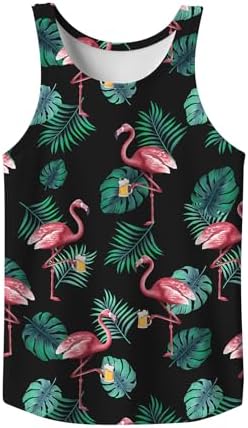 sanatty Men Rave Tank Tops, Graphic Summer Funny Sleeveless, Patriotic, Summer Beach Mens Tanks S - 3XL