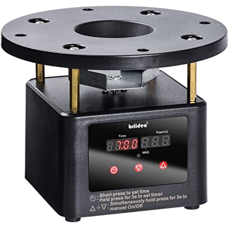 briidea Deer Feeder Timer, All-in-One Deer Feeder Motor and Timer Kit with Programable Digital Timer, Metal Spin Plate, Adjustable Mount, Black