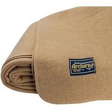 Arcturus Bighorn 100% Virgin Wool Blanket | Heirloom-Quality Wool Bedding for Home & Cabin | Warm, Thick & Durable (Twin Size, Flax)