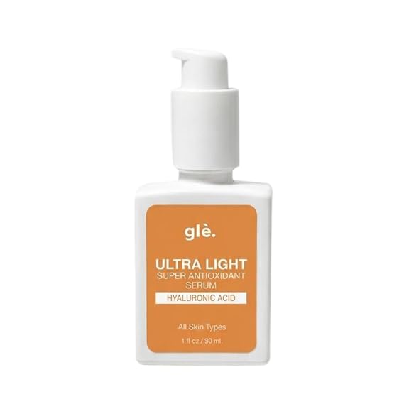 Gle Facial Super Antioxidant Serum with Hyaluronic Acid Anti-Aging serum to Reduce the Appearance of Fine Lines and Wrinkles, Hydrating and Rejuvenating For Plumper, Smoother Skin. 1 fl oz