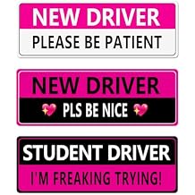 Funny Safety Warning New Driver Magnet Reusable Please Be Patient Student Driver Magnet New Driver Sticker for Car Accessories Bumper Sticker for Women
